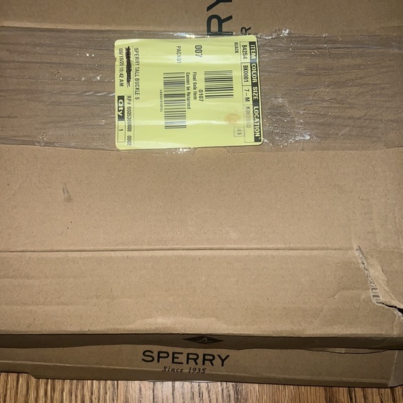 NIB-7 -J. Crew Women's Sperry® for J.Crew Shearwater buckle boots in black - Picture 6 of 11